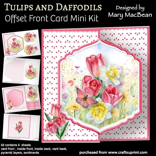 Tulips and Daffodils - Offset Front Card Mini Kit