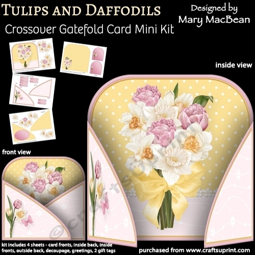 Tulips and Daffodils - Crossover Gatefold Card Mini Kit