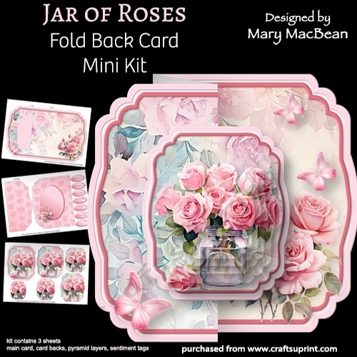Jar of Roses - Fold Back Card Mini Kit