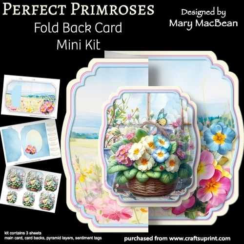 Perfect Primroses - Fold Back Card Mini Kit