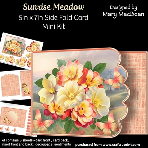Sunrise Meadow - 5 x 7 Side Fold Card Mini Kit