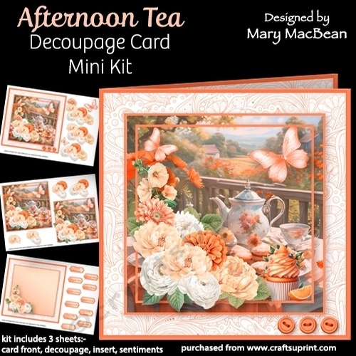 Afternoon Tea - Decoupage Card Mini Kit