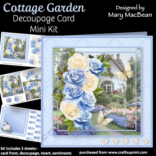 Cottage Garden - Decoupage Card Mini Kit