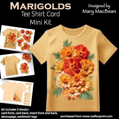 Marigolds - Tee Shirt Card Mini Kit