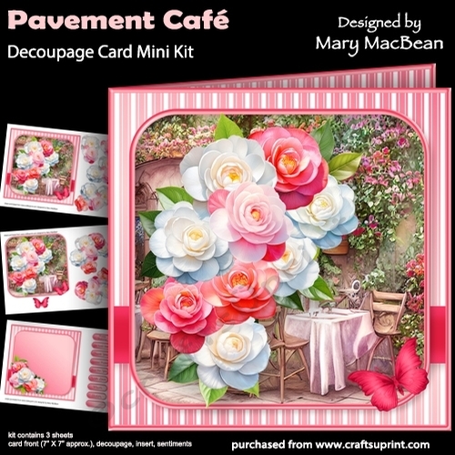 Pavement Café - Decoupage Card Mini Kit