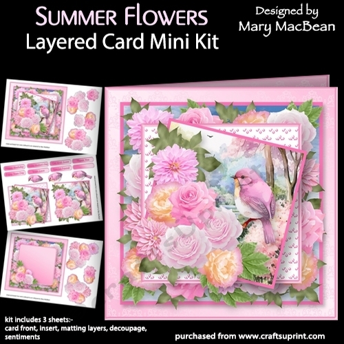 Summer Flowers - Layered Card Mini Kit