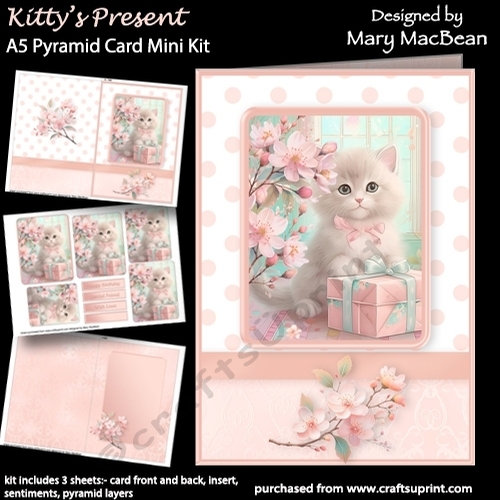 Kittys Present - A5 Pyramid Card Mini Kit