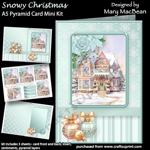 Snowy Christmas - A5 Pyramid Card Mini Kit