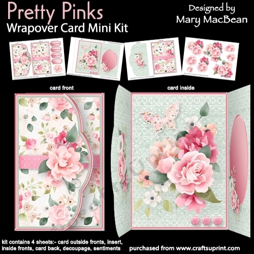 Pretty Pinks - Wrapover Card Mini Kit