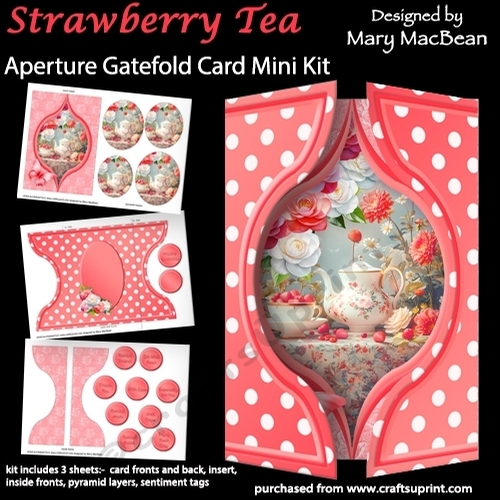 Strawberry Tea - Aperture Gatefold Card Mini Kit