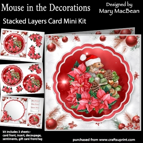 Mouse in the Decorations - Stacked Layers Card Mini Kit