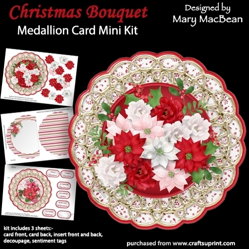 Christmas Bouquet - Medallion Card Mini Kit
