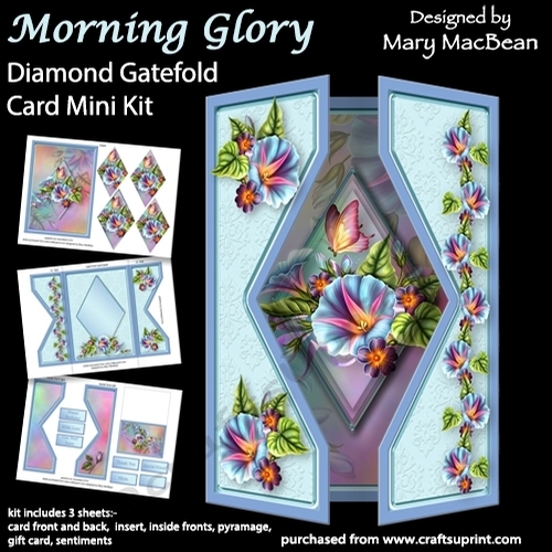 Morning Glory - Diamond Gatefold Card Mini Kit