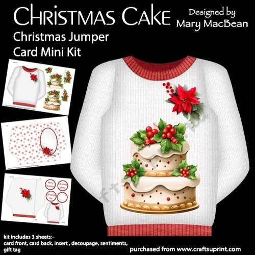 Christmas Cake - Christmas Jumper Card Mini Kit