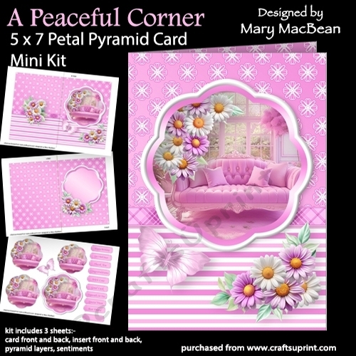 A Peaceful Corner - 5 x 7 Petal Pyramid Card Mini Kit