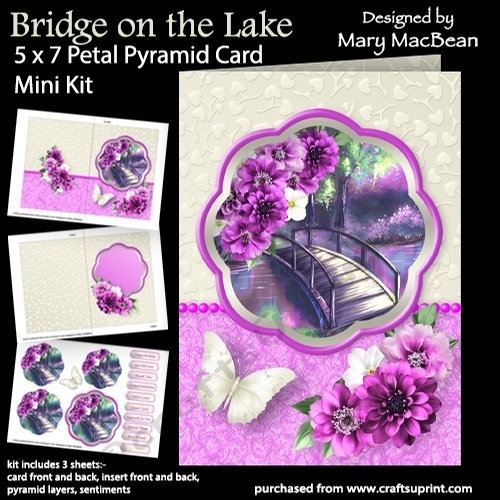 Bridge on the Lake - 5 x 7 Petal Pyramid Card Mini Kit
