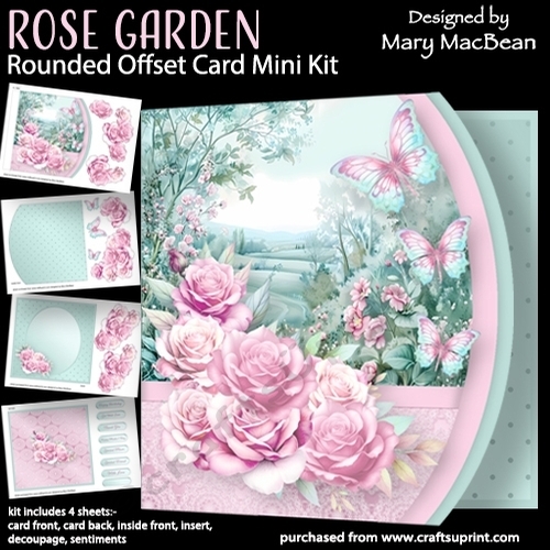 Rose Garden - Rounded Offset Card Mini Kit