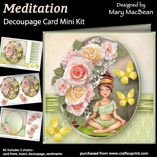 Meditation - Decoupage Card Mini Kit