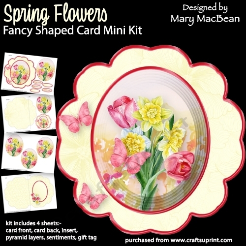 Spring Flowers - Fancy Shaped Card Mini Kit