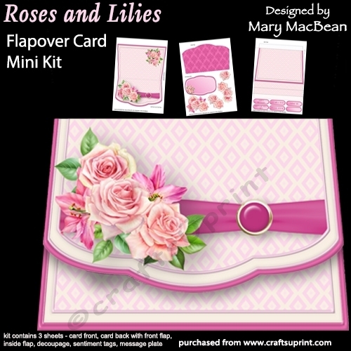 Roses and Lilies - Flapover Card Mini Kit