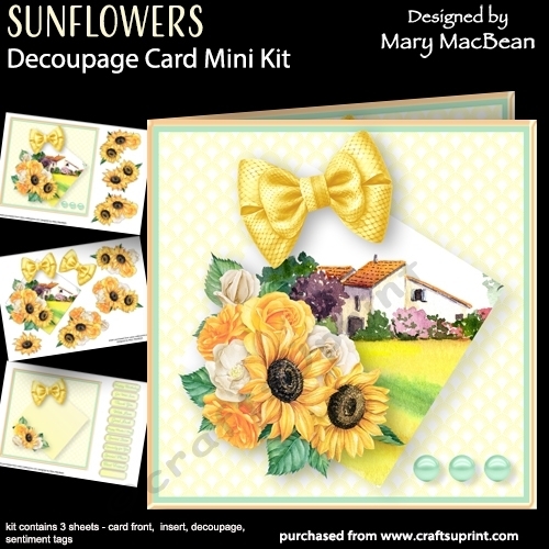 Sunflowers - Decoupage Card Mini Kit
