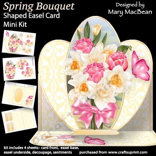 Spring Bouquet - Shaped Easel Card Mini Kit