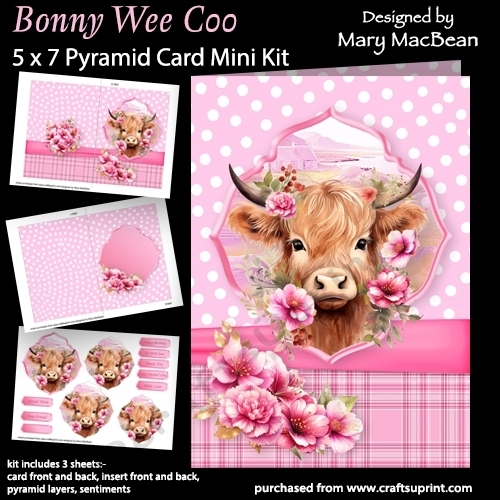 Bonny Wee Coo - 5 x 7 Pyramid Card Mini Kit