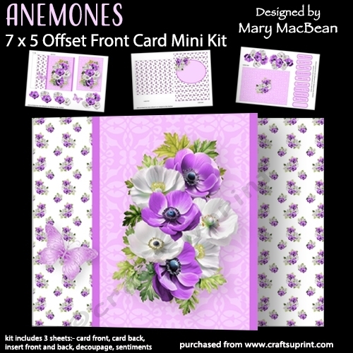 Anemones - 7 x 5 Offset Front Card Mini Kit