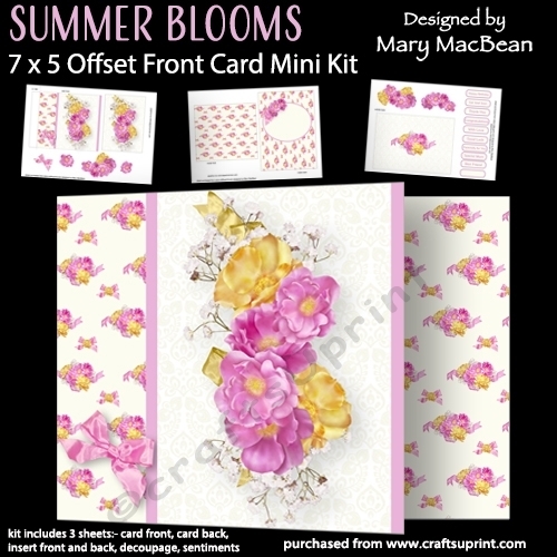 Summer Blooms - 7 x 5 Offset Front Card Mini Kit