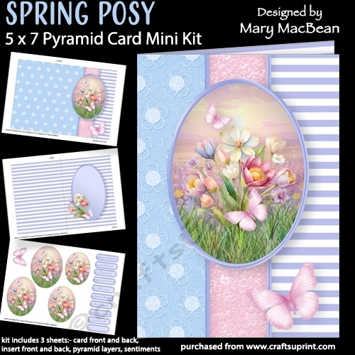 Spring Posy - 5 x 7 Pyramid Card Mini Kit