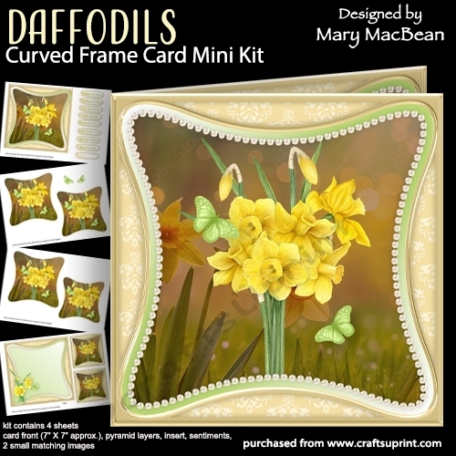 Daffodils - Curved Frame Card Mini Kit