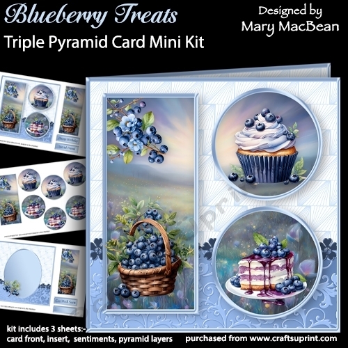 Blueberry Treats - Triple Pyramid Card Mini Kit