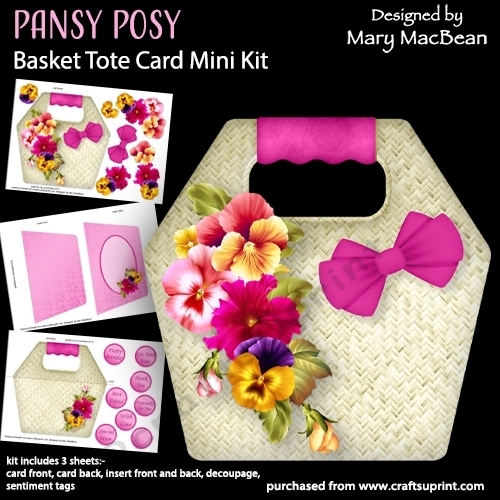 Pansy Posy - Basket Tote Card Mini Kit