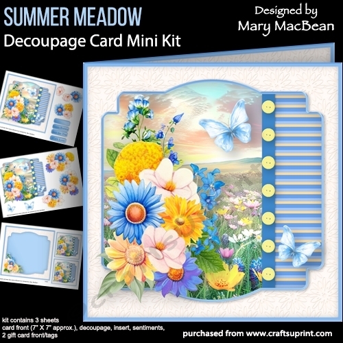 Summer Meadow - Decoupage Card Mini Kit