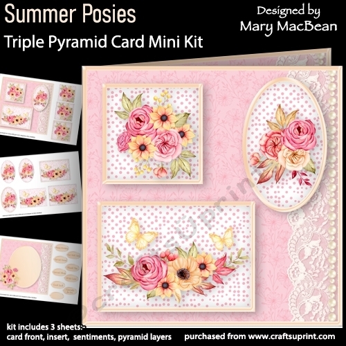 cup1381794_1648 - Summer Posies - Triple Pyramid Card Mini Kit