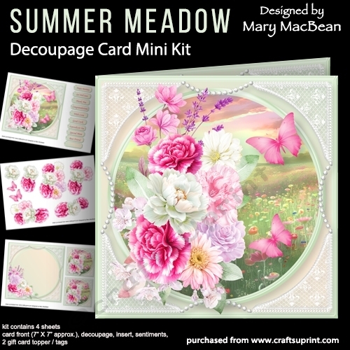 Summer Meadow - Decoupage Card Mini Kit
