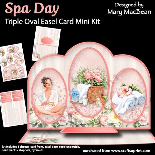 Spa Day - Triple Oval Easel Card Mini Kit