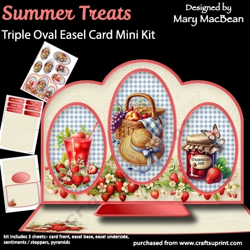 cup1385969_1648 - Summer Treats - Triple Oval Easel Card Mini Kit