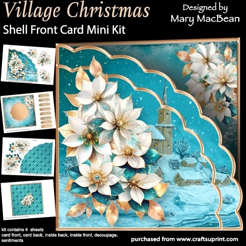 cup1386966_1648 - Village Christmas - Shell Front Card Mini Kit