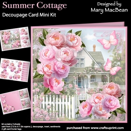 Summer Cottage - Decoupage Card Mini Kit