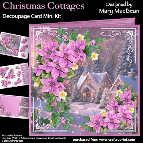 cup1392908_1648 - Christmas Cottages - Decoupage Card Mini Kit