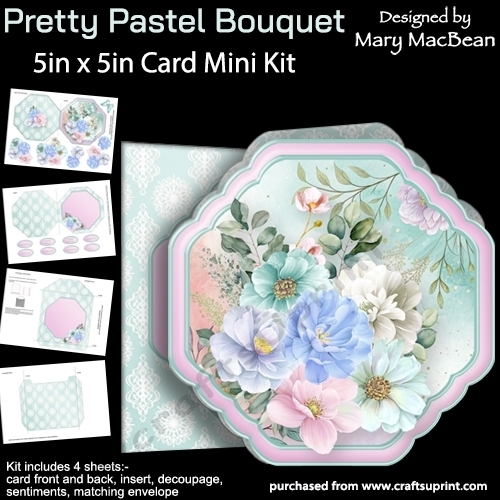 cup1396242_1648 - Pretty Pastel Bouquet 5x5 Card Mini Kit