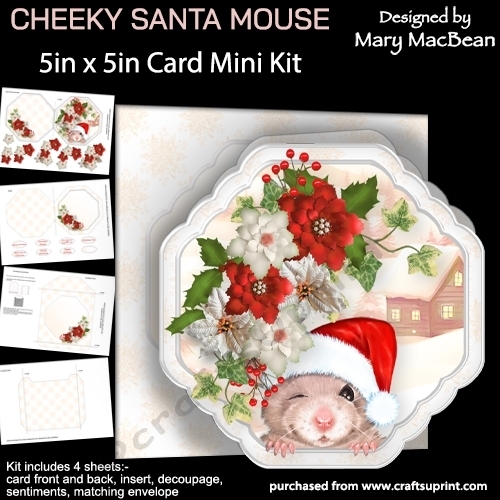 cup1396244_1648 - Cheeky Santa Mouse 5x5 Card Mini Kit
