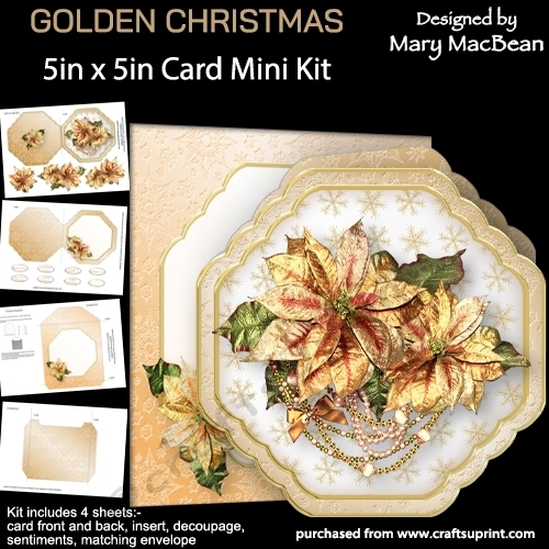 cup1396245_1648 - Golden Christmas 5x5 Card Mini Kit