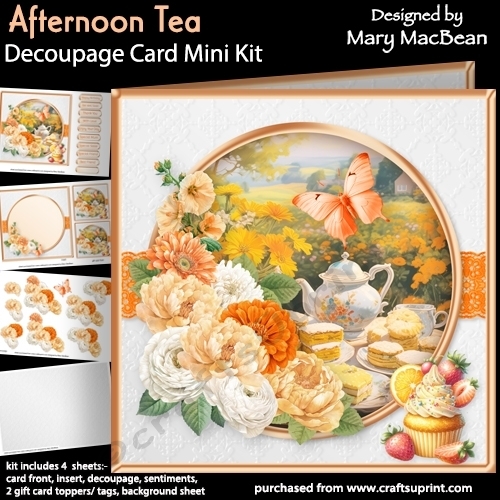 Afternoon Tea - Decoupage Card Mini Kit