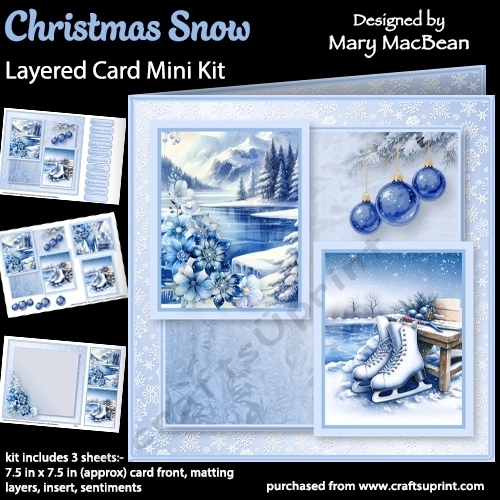 Christmas Snow - Layered Card Mini Kit