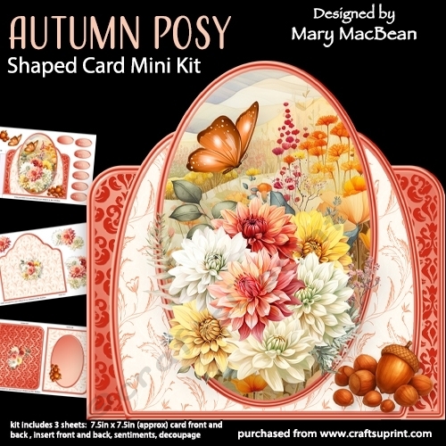 cup1399638_1648 - Autumn Posy - Shaped Card Mini Kit