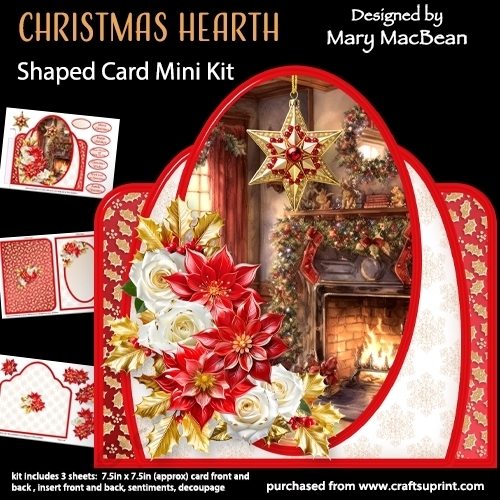 Christmas Hearth - Shaped Card Mini Kit
