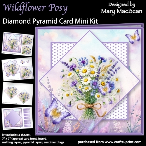 cup1400972_1648 - Wildflower Posy - Diamond Pyramid Card Mini Kit
