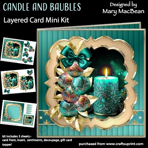 cup1407039_1648 - Candle and Baubles - Layered Card Mini Kit